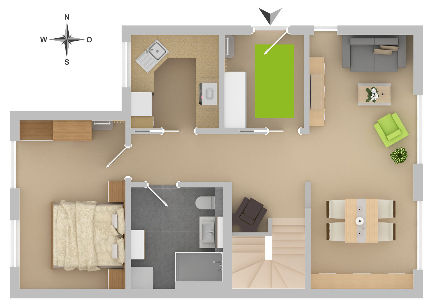 Ferienwohnung Eglwies Erdgeschoss